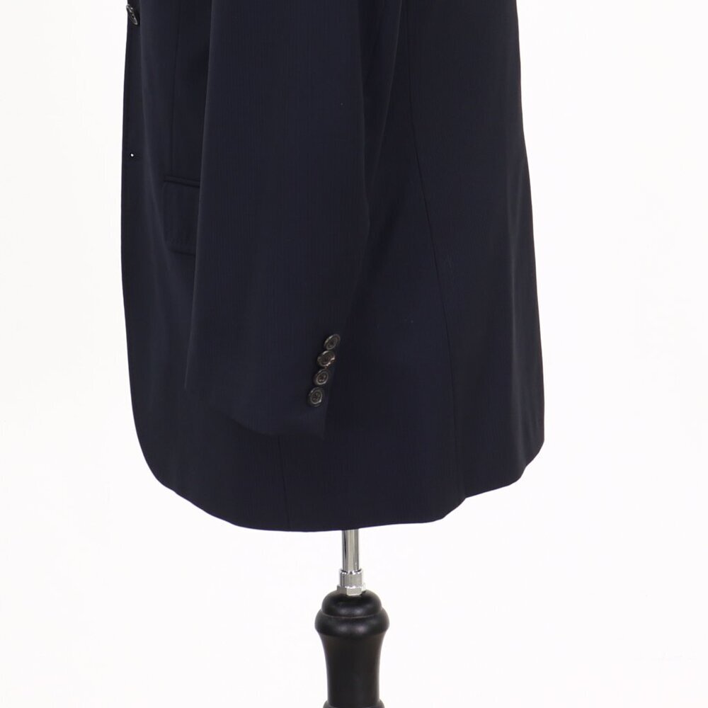 Hugo Boss 40R Navy Striped 3-Button Sport Coat Blazer Jacket G391 - Picture 6 of 11